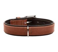 HUNTER Collar Canadiense Up para Perro, Color coñac/Negro, Piel Suave, Suave, clásica, Suave, Suave, Duradera, Fabricada en Alemania, Talla 40