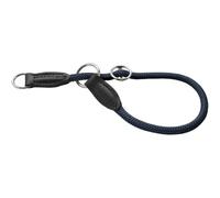 HUNTER Collar de doma FREESTYLE EIBY, color: azul, ajustable sin niveles, material suave, con tope de tracción, resistente y duradero, ideal para entrenamiento y paseos con viento y clima, tamaño: M-L