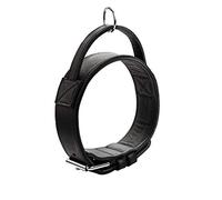 HUNTER Collar de Entrenamiento con asa Larvik, 65 67014 Piel de Vaca Genuina Suave, Negro, L