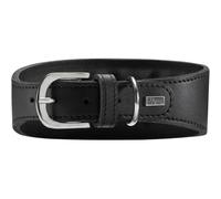 HUNTER Collar de Perro de Piel Muy Suave, Acolchado, 52 M, Color Negro