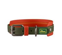 Hunter Collar de Perro Havanna Mini, Color: Verde/Naranja, Tejido Estructural con Revestimiento de plástico, Ancho, cómodo, Duradero, Resistente a la Intemperie, fácil de Limpiar, Aspecto de Metal