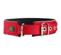 HUNTER Collar de perro NEOPRENE REFLECT, nylon, acolchado de neopreno, reflectante, 50 cm x 4,5 cm x 2 cm, rojo/negro