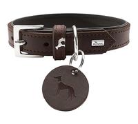 HUNTER Collar Larvik, 50 Suave Piel de Vaca, marrón Oscuro/Negro