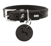 HUNTER Collar Larvik, 60 Suave Piel de Vaca, Negro/Negro