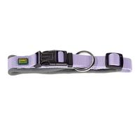 HUNTER Collar para Perro de Neopreno Vario Plus, Color Lavanda/Gris, Nailon Resistente, Acolchado de Neopreno Suave, Ajustable sin Niveles, con Alivio de tensión, fácil de Limpiar, cómodo, tamaño: