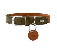 HUNTER Collar para Perro LEMVIG, Color coñac/Oliva, Piel, Resistente y Duradero, Suave, cómodo, Elegante y Moderno, Fabricado en Alemania, Talla 40
