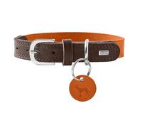 HUNTER Collar para Perro LEMVIG, Color Naranja/marrón Oscuro, Piel, Resistente y Duradero, Suave, cómodo, Elegante y Moderno, Fabricado en Alemania, Talla 40