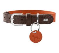HUNTER Collar para Perro LEMVIG, Color Naranja/marrón Oscuro, Piel, Resistente y Duradero, Suave, cómodo, Elegante y Moderno, Fabricado en Alemania, Talla 45