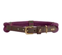 HUNTER Collar para Perro Malia, Color Morado/marrón Oscuro, de rocío Suave y Piel Resistente, Ligero, Resistente, Aspecto Moderno y Elegante, Colores Frescos, Fabricado en Alemania, Talla 45
