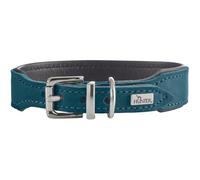 HUNTER Collar para Perro Malta, Color petróleo, de Piel de Vacuno engrasada, Suave, Resistente, Colores Brillantes, Hecho a Mano, Talla 47