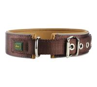 HUNTER Collar para perro NEOPRENE REFLECT, nailon, acolchado de neopreno, reflectante, 50 (M), circunferencia del cuello: 39 - 46 cm, marrón/caramelo