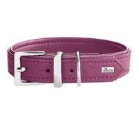 HUNTER Collar para Perro Sofia, Color Frambuesa, Piel sintética con Aspecto de Nappa, fácil de Limpiar, Color Brillante, Acolchado Suave, Resistente a desgarros, Fabricado en Alemania, Talla 55