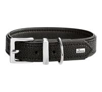 HUNTER Collar para Perro Sofia, Color Negro, Piel sintética con Aspecto de Nappa, fácil de Limpiar, Color Brillante, Acolchado Suave, Resistente a desgarros, Fabricado en Alemania, Talla 40