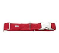 Hunter - Collar Softie Alu-Strong 45-65 cm rojo | Piel sintética con aspecto de nobuk, fabricado en Alemania, cierre de aluminio resistente, regulable sin niveles, color: rojo