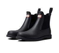 HUNTER Commando Chelsea Boot for Men - Waterproof, Matte Finish, and Rubber Outsole Shoes - Black 11 M