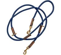 HUNTER Correa Ajustable para Perros Malia, Color: Azul Oscuro/marrón Oscuro, Cuerda Flexible y Piel Resistente, Ajustable en 3 Posiciones, Ligera, Resistente, Aspecto Moderno, Fabricado en Alemania