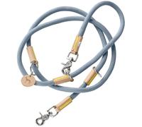 HUNTER Correa Ajustable para Perros Malia, Color: Azul Paloma/Natural, Cuerda Flexible y Piel Resistente, Ajustable en 3 Posiciones, Ligera, Resistente, Aspecto Moderno, Fabricado en Alemania, tamaño