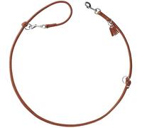 HUNTER Correa Ajustable para Perros Redonda y Suave, Color coñac, Piel, Costura Redonda, Ajustable en 3 Posiciones, extrasuave, Lujosa, ecológica, sostenible, Fabricada en Alemania, tamaño: 8/200