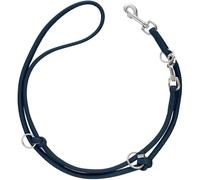 HUNTER Correa Ajustable para Perros Round Amalfi, Color Azul Marino, Vegano, Piel sintética con Aspecto de napa, Ajustable en 3 Posiciones, Suave, fácil de Limpiar, Color Brillante, Fabricado en
