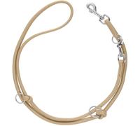 HUNTER Correa Ajustable para Perros Round Amalfi, Color: Beige, Vegano, Piel sintética con Aspecto de napa, Ajustable en 3 Posiciones, Suave, fácil de Limpiar, Color Brillante, Fabricado en Alemania