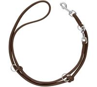 HUNTER Correa Ajustable para Perros Round Amalfi, Color marrón Chocolate, Vegano, Piel sintética con Aspecto de napa, Ajustable en 3 Posiciones, Suave, fácil de Limpiar, Color Brillante, Fabricado en