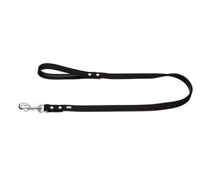 Hunter - Correa de piel básica para perros (18/100) (Negro)