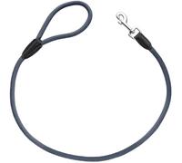 HUNTER Correa para Perros Freestyle EIBY, Color: Azul, Resistente de Poliamida, Resistente a la Intemperie, Agradable, Suave, fácil de agarrar y fácil de Limpiar, con Tapas de Piel, tamaño: 8/110