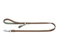 Hunter Correa para Perros Portofino de Piel de Primera Calidad, Suave y Flexible, con Correa Acolchada, Hecha a Mano, Fabricada en Alemania, Color Topo y Turquesa, tamaño: 20/110