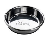 HUNTER Cuenco de acero inoxidable para perros y gatos, plateado