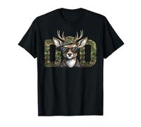 Hunter Dad Camo Deer Hunting Father's Day Camiseta
