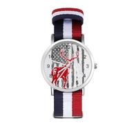 Hunter Deer - Reloj deportivo de cuarzo analógico con correa de nailon para hombre y mujer