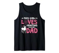 Hunter Día del Padre Esta Chica ama Cazar con su papá Camiseta sin Mangas