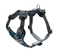 Hunter Divo - Arnés para Perro (S-M, 52-68 cm), Color Azul Oscuro y Gris