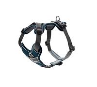 HUNTER Divo - Arnés para Perro (tamaño M, 56-73 cm), Color Azul Oscuro y Gris