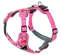 Hunter Divo Camouflage - Arnés para Perro | Nailon, ergonómico, 5 posiciones, estilo camuflaje, color rosa, talla S