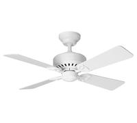 HUNTER FAN, Ventilador de Techo con Cadena para Interiores, Bayport, 4 Aspas Reversibles, Color Blanco, 107 cm, Ideal para Verano e Invierno, Modelo 24170