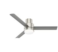 Hunter 50939 Gilmour Ventilador De Techo Iluminación Control Remoto 132 Cm Plata