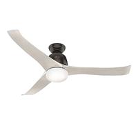Hunter Fan, Ventilador de Techo con Luz y Mando a Distancia para Interiores, Harmony, 3 Aspas Reversibles, Color Bronce, 137 cm, Ideal para Verano e Invierno, Modelo 50964