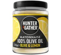Hunter & Gather Mayonesa de Aceite de Oliva con Oliva y Limón 250g | Hecha con Yema de Huevo Campero Británico | Mayonesa Paleo, Keto, Libre de Azúcar y Gluten | Libre de Saborizantes Artificiales