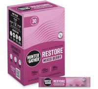 Hunter & Gather Restore Electrolitos x 30 bolsitas I sin azúcar añadido o edulcorantes artificiales I Hidratación 100% natural I Relación mineral óptima con sal rosa del Himalaya I Keto I con fruta de