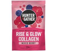 Hunter & Gather Rise & Glow Tónico de belleza diaria de colágeno 300 g, bayas mixtas, colágeno marino capturado en la naturaleza, ingredientes alimenticios reales con ácido hialurónico, ceto, sin