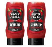 Hunter & Gather Salsa de ketchup picante sin azúcar, 2 x 350 g de ketchup de chipotle picante, paleo, baja en carbohidratos y vegana, sin azúcar añadido y edulcorantes