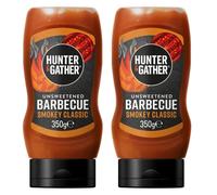 Hunter & Gather Salsa para barbacoa sin azúcar, 2 x 350 g, salsa para barbacoa keto, paleo, baja en carbohidratos y vegana, sin azúcar ni edulcorantes