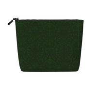 Hunter Green Floral Petals Pattern - Bolsa de maquillaje de viaje versátil, ideal para rutinas diarias y viajes de negocios, Black, Talla única, Neceser