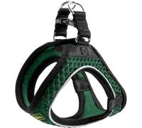 Hunter Hilo Comfort - Arnés para Perros pequeños con Malla y Elementos Reflectantes, Color Verde Oscuro, Talla XXS-XS
