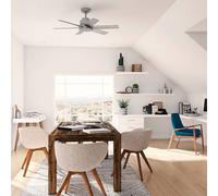 Hunter Kennicott ventilador de techo plata mate