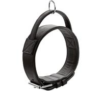 HUNTER Larvik Collar de adiestramiento con asa para Perro, de Cuero, Resistente, tamaño 55 M, Color Negro