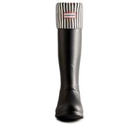 HUNTER Mujer Recubierto Puño Alto Bota de Lluvia Calcetines en Negro Oro Talla