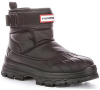 Hunter Mujer Short Buckle Snow Synthetic Textile Black Botas 42 EU