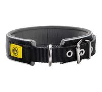 HUNTER NEOPREN Reflect BVB - Collar Reflectante para Perro, Acolchado, Talla 45, Color Negro y Amarillo